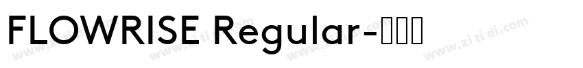 FLOWRISE Regular字体转换